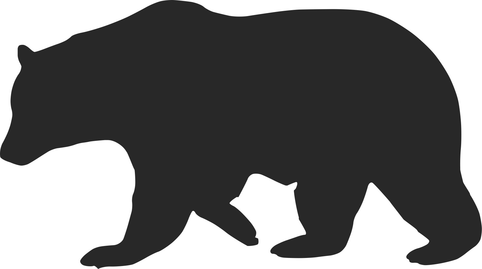1615x900 Bear Silhouette Clip Art Many Interesting Cliparts
