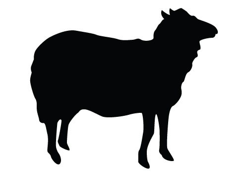 500x350 Sheep Silhouette Clipart