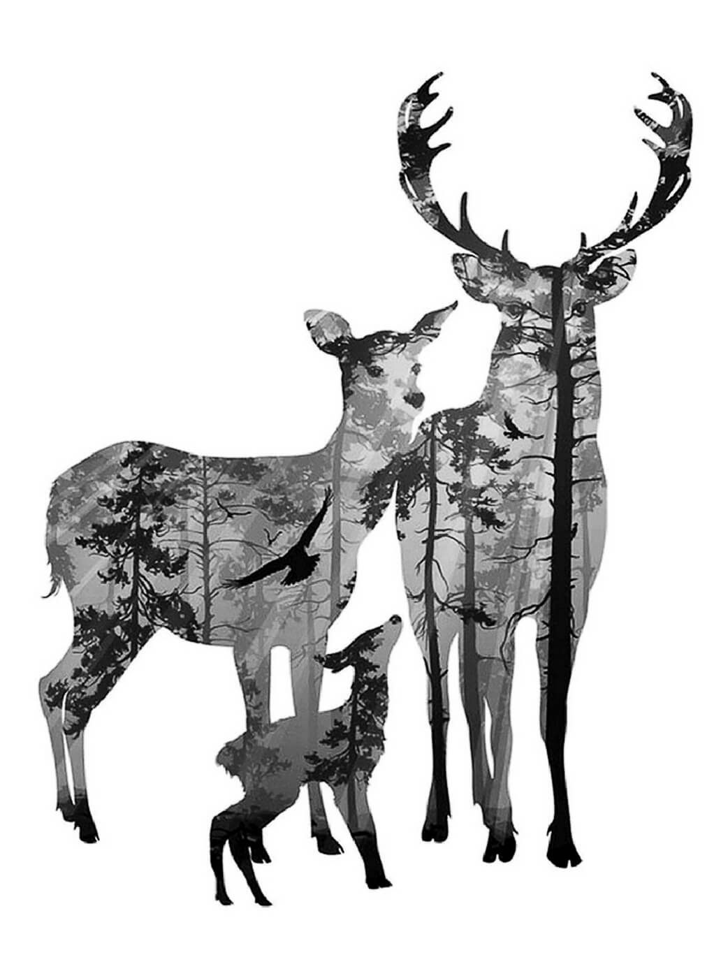 1012x1400 Animal Silhouette Wall Art The Red Yellow