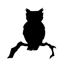 270x270 Owl Silhouette Stencil