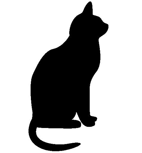 478x514 Cat Silhouette Pattern