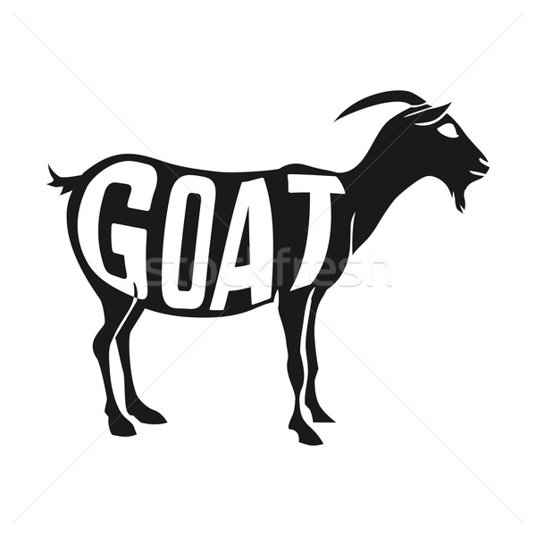 600x600 Creative Design Of Goat Inside Animal Silhouette Isolated Black