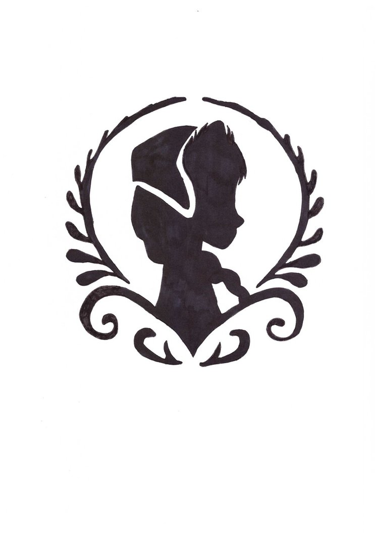 751x1063 Frozen Anna Silhouette (Black) By Darsie