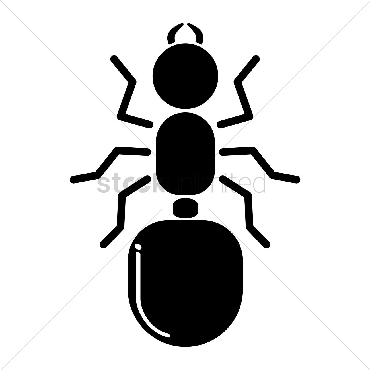 1300x1300 Silhouette Of Ant Vector Image