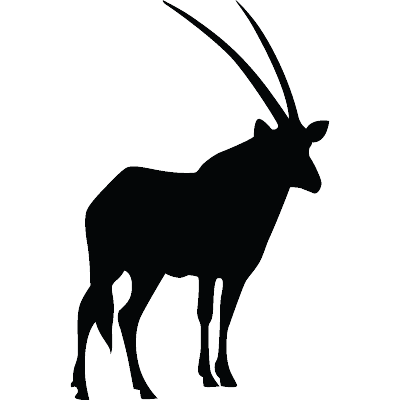 400x400 Simple Antelope Silhouette