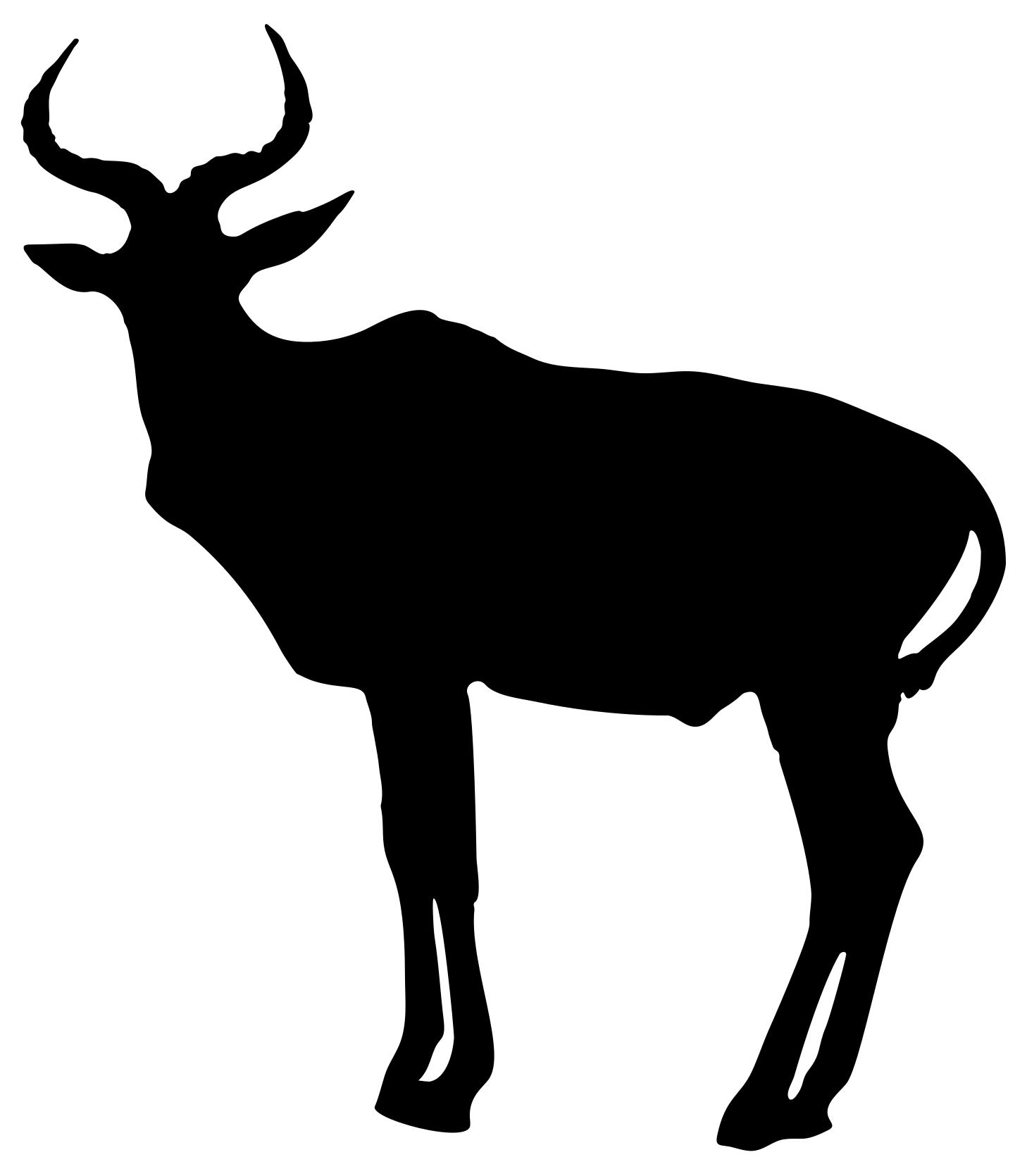 1458x1670 Antelope Silhouette Clipart