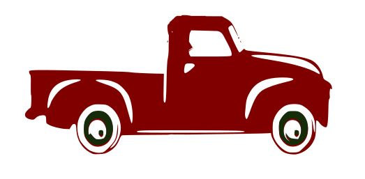 523x257 Red Truck Svg File, Quote Cut File, Silhouette File, Cricut File