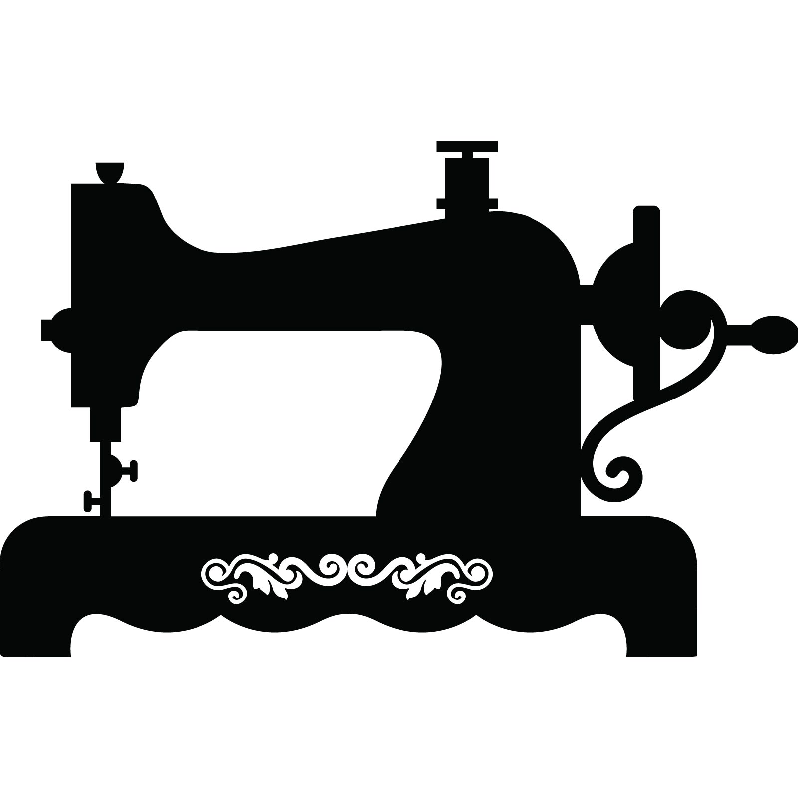 1600x1600 Clipart Silhouette Vintage Sewing Machine