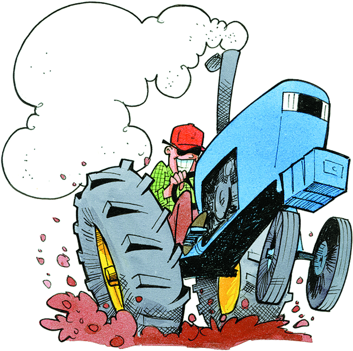 1500x1493 Antique Tractors Clipart