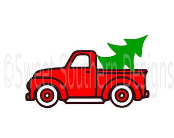 340x270 Christmas Truck Svg Etsy