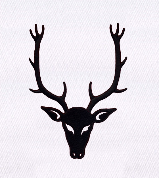 560x625 Deer With Large Antlers Silhouette Embroidery Design Embmall