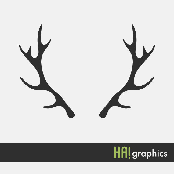 570x570 Svg And Dxf File Deer Antlers Silhouettes Clipart