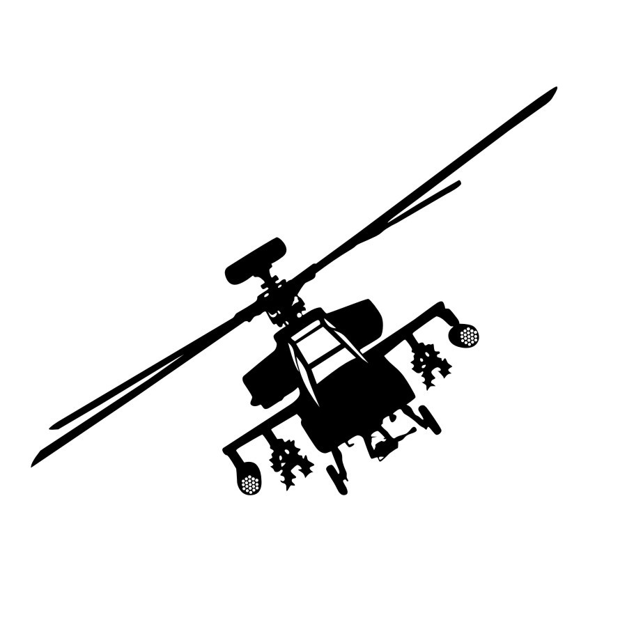 900x900 Free Shipping Army Military Helicopter Silhouette Wall Decal Art