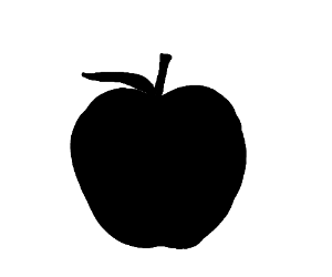 300x250 Silhouette Of An Apple