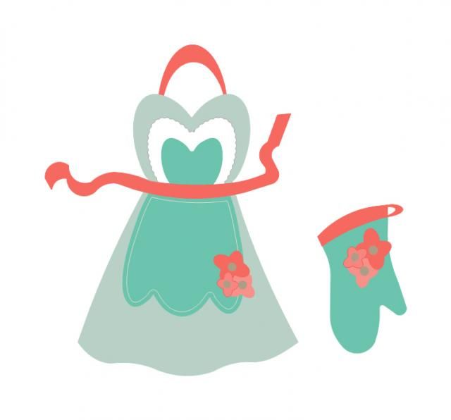 640x596 Adorable Apron And Pot Holder Cutting File! Free! Share Your