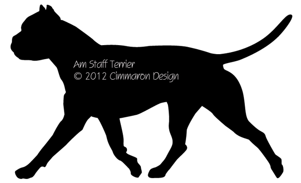 600x365 American Staffordshire Silhouette Grooming Apron