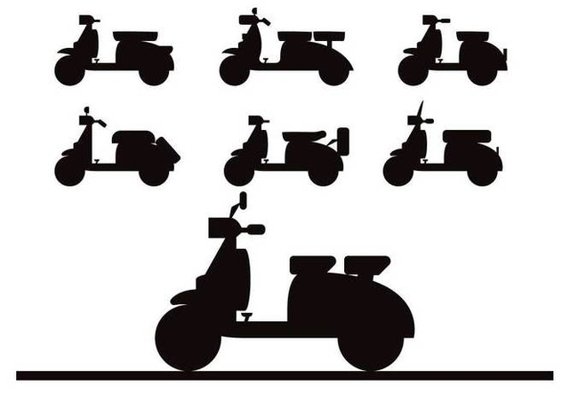 632x443 Lambretta Silhouette Vector Set Free Vector Download 441981 Cannypic