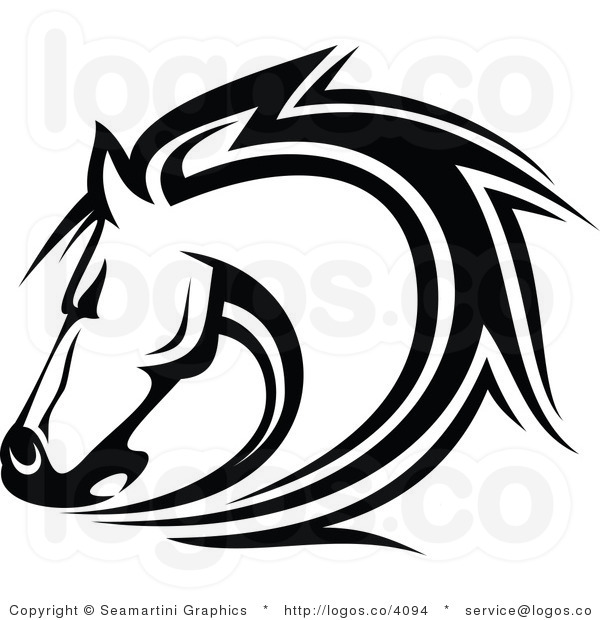 600x620 Tribal Horse Clipart