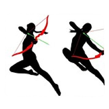 355x355 Jumping Archer Female Silhouette Mousepad