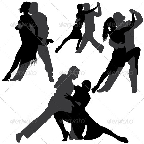 590x590 Tango And Salsa Vector Silhouettes By Only4denn Graphicriver