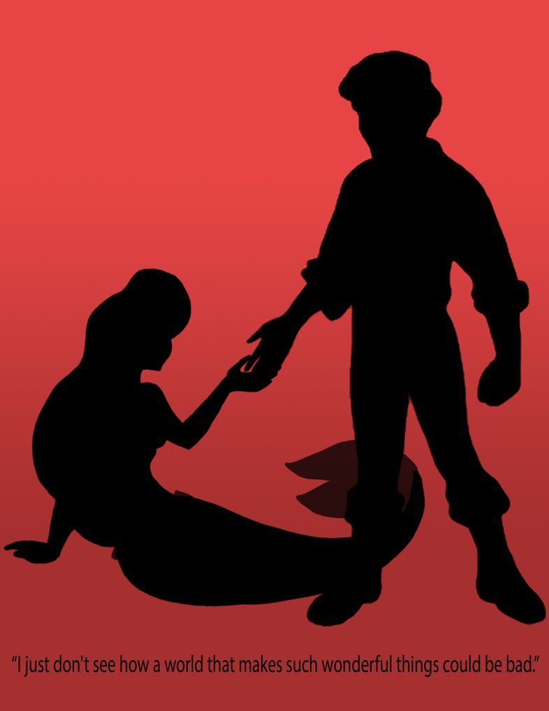 786x1017 Pix For Gt Ariel And Eric Silhouette Disney Silhouettes