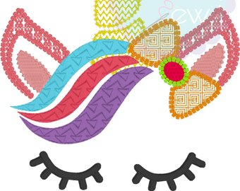 340x270 Simply Unicorn Applique Silhouette Outline Machine