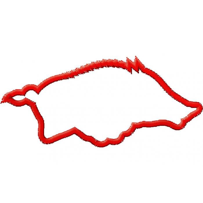 700x700 Razorback Hog Silhouette Applique Design Razorbacks