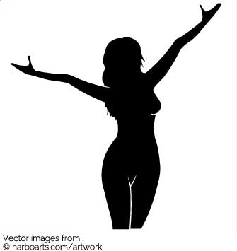 335x355 Download Woman Silhouette With Arms Open