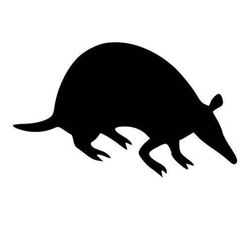 500x500 Armadillo Silhouette 3 Die Cut Decal Car Window Wall Bumper Phone