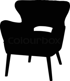 277x320 Silhouette Of The Classic Chair, Vector Icon Illustration Of Chair