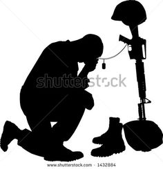 236x245 Saluting Army Soldier's Silhouette Isolated On White (Memorial Day
