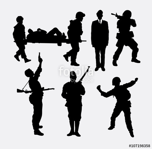 500x492 Soldier, Army And Police Silhouette 5. Good Use For Symbol, Logo