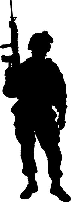 236x668 Military Silhouettes Free Graphics Clipart 12368 Soldier Salute