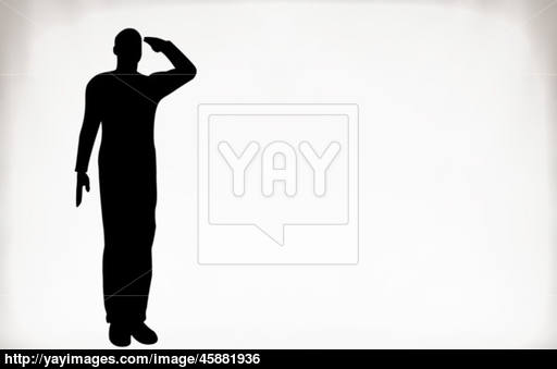 512x339 Silhouette Of An Army Soldier Saluting Vector