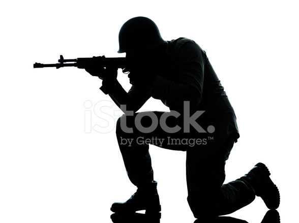 6 Sniper Shooter Silhouette (PNG Transparent)
