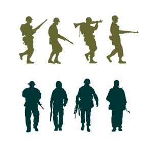 300x300 Soldier Silhouette Cuttable Design