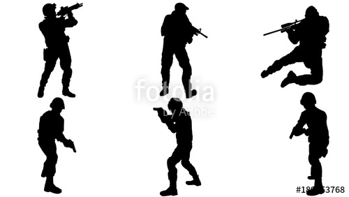 500x282 Army Silhouette Stock Image And Royalty Free Vector Files