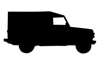 320x183 Army Jeep Silhouette 2 Decal Sticker