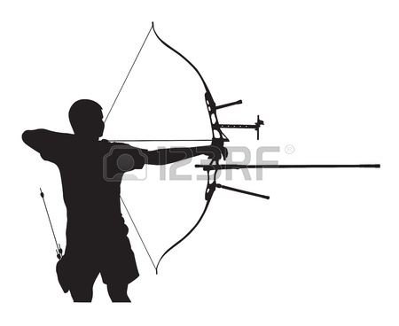 450x368 Archery Couple Silhouette Clipart
