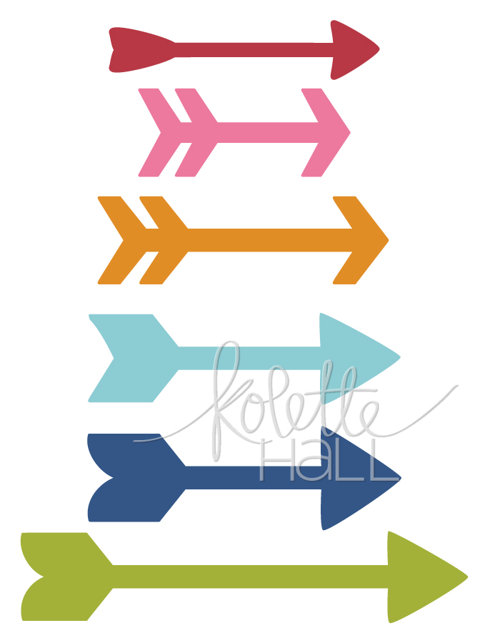 679x900 Silhouette Arrows, Banner Words, Arrow Words + Flourish Phrases