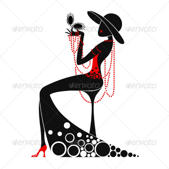 590x590 Woman And Man Artdeco Style Illustrations By Tamiq Graphicriver