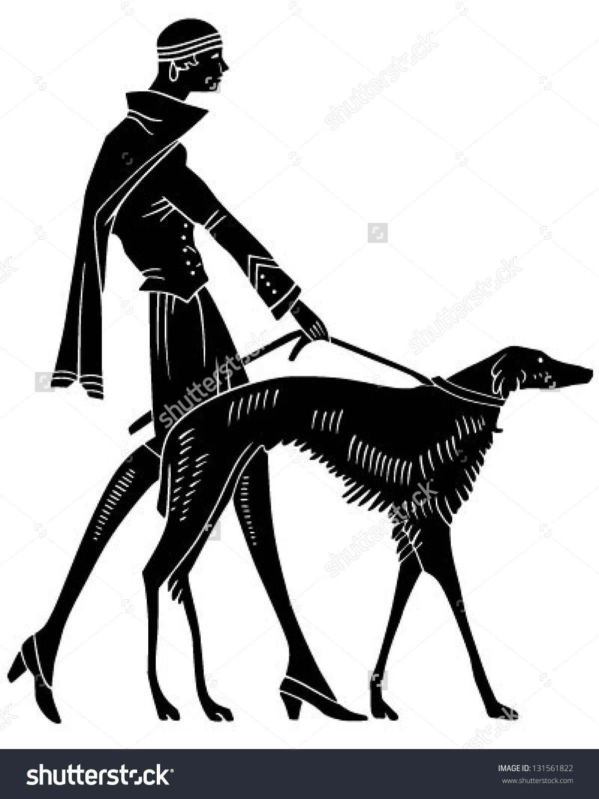 1200x1600 Art Deco Woman With Dog