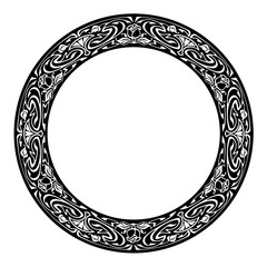 240x240 Elegant Silhouette Frame In Art Nouveau Style