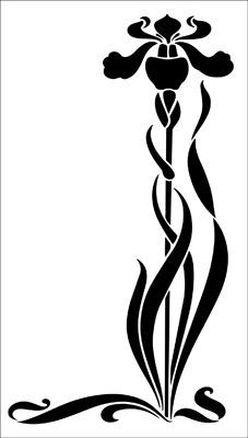 227x400 Art Nouveau Letter Stencil