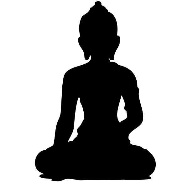 600x580 Buddha Silhouette Vector Buddha, Silhouettes And Stenciling