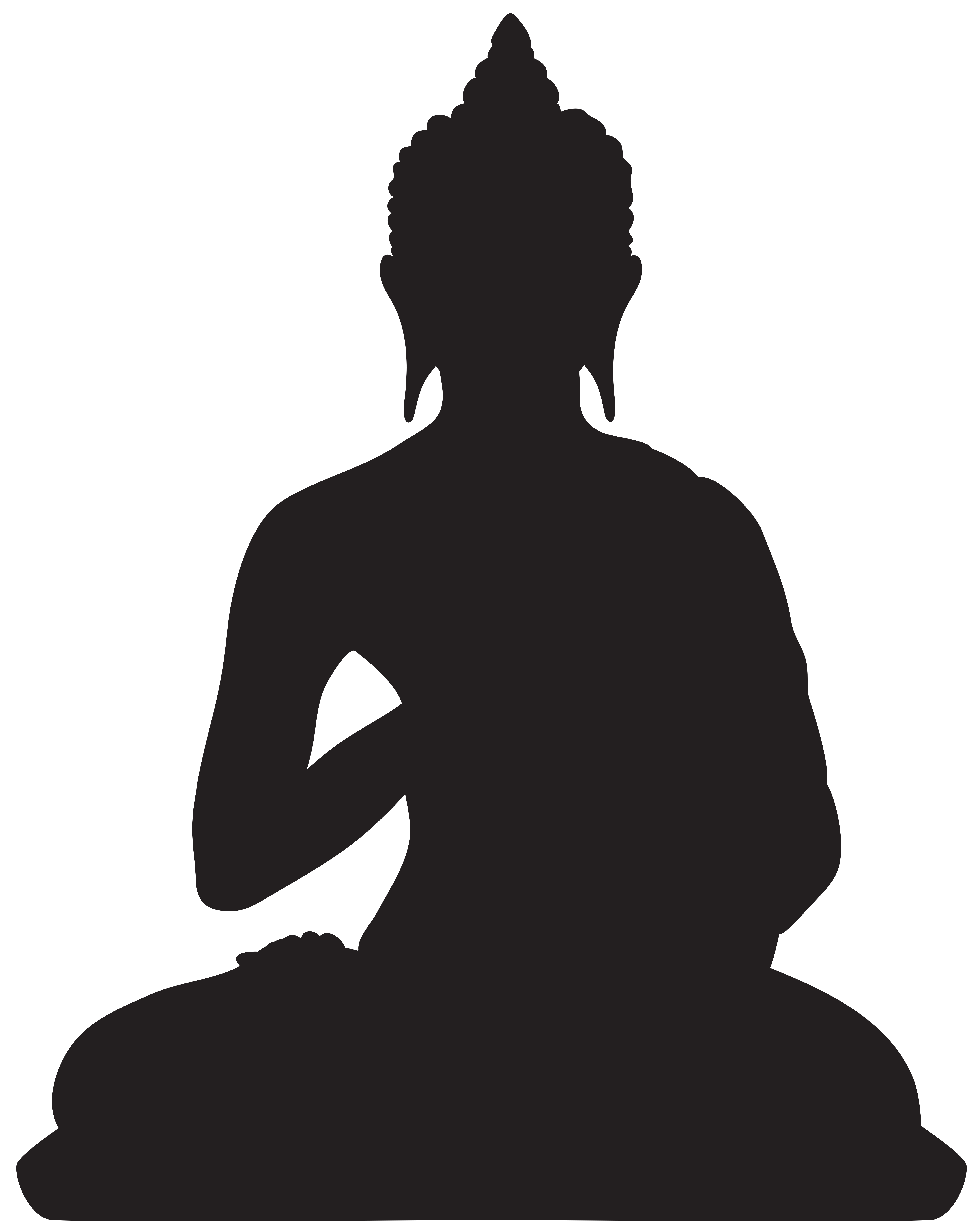 6404x8000 Buddha Silhouette Png Clip Art