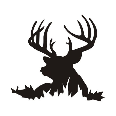 470x470 Creative Deer Head Silhouette Wall Sticker Art Home Decoration