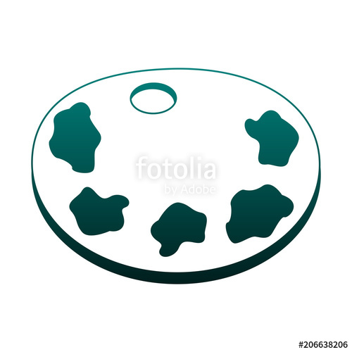 500x500 Paint Palette Isolated Vector Illustration Graphic Design Stock