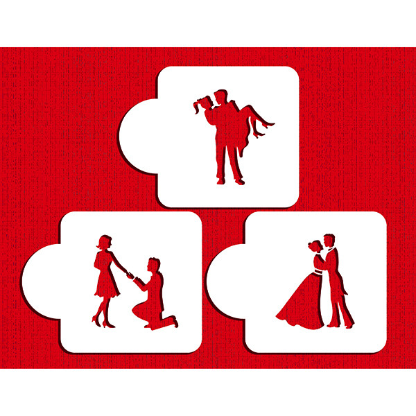 600x600 Stages Of Love Silhouette Stencil Set By Designer Stencils Stencils