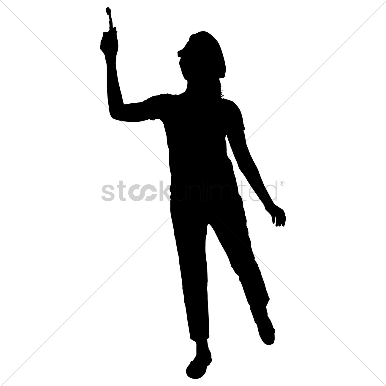 1300x1300 Silhouette Of An Artist Vector Image